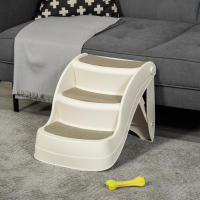 PawHut Escalera para Perros de 3 Peldaños Plegable Escalón de Plástica para Mascotas con Alfombras Antideslizantes para Cama Sofá Carga 15 kg 49x38x38 cm - details 1