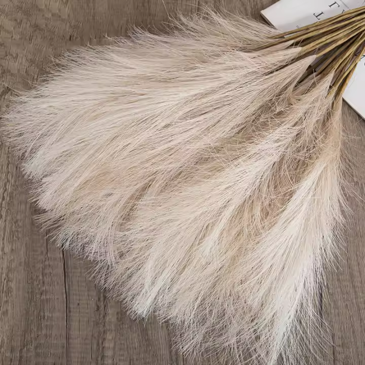 10Pcs Pampas De Felpa Artificial Para Decoración De Bodas Y Hogar Flores Azules Para Decoración Bohemia De Boda Y Casa - 1