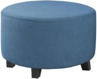 Cubierta De Terciopelo Polar Elástica Para Pie De Silla 1PC Cubierta De Ottomán Redonda De Spandex Protector De Pie De Silla Para Sala De Estar Hogar - details 17