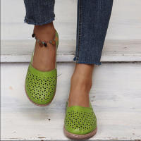 Sandalias De Verano Para Mujer Tobilleras Retro Con Botones Cómodas Mary Jane Talla Grande 43 Zapatos De PU Con Suela De Goma - details 10