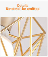 Lámpara De Techo Minimalista Nórdica En Oro Para Decoración Del Hogar Material Metálico Luz LED Incluida Estilo Moderno - details 1