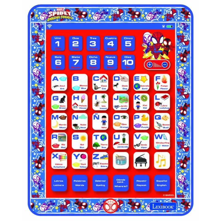 LEXIBOOK - Tableta táctil educativa bilingüe Spider Man (Ingles/español) - 1