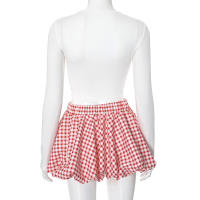 Conjunto De Vestido Y Mini Falda Cutenova 2024 Nueva Colección Con Lazo En La Cintura Y Estampado De Cuadros Para Mujer Joven Estilo Dulce Y Sobrio - details 3
