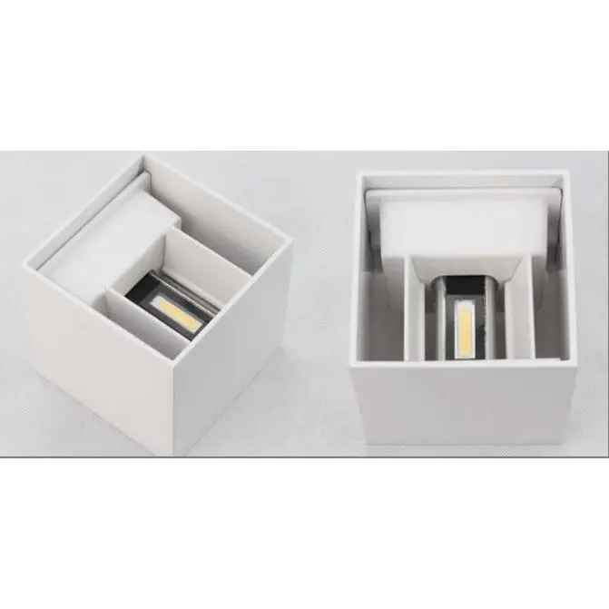 MIL LUCES APLIQUE EXTERIOR CUADRADO BLANCO IP65 12W LUZ NEUTRA 4000K 960LM APERTURA REGULABLE - 1