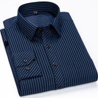 Camisa De Negocios Casual Para Hombre Tallas Grandes 9XL 8XL 7XL 6XL 5XL Cuello En V Malla Larga Manga Estilo Clásico Rayada Para Eventos Sociales Y Viajes - details 2