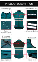Chaleco Ciclismo Para Hombre WOSAWE Vestido Sin Mangas Ligero Y Windproof Para Deportes Al Aire Libre MTB Vestido Contra El Viento - details 11