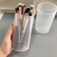Organizador De Maquillaje Con Tapa Y Ajuste De Altura 1PC Copo De PVC Transparente Para Almacenamiento Y Exhibición De Cepillos De Maquillaje Protección Contra Polvo - details 3