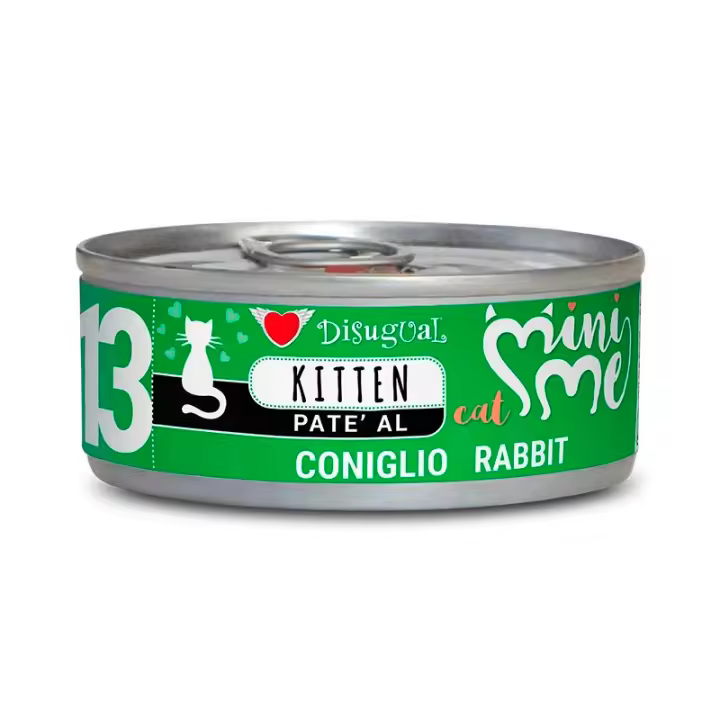 Disugual Mini-Me 13 Latas Kitten de Conejo para Gatitos - 12 x 85gr - 1