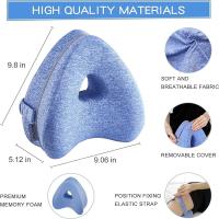 Almohada De Espuma Para Soporte De Rodilla Y Cintura Para Dormir De Lado Diseño Ergonómico Alivio Del Dolor De Cintura Y Rodillas Hogar Relleno De Memoria De Poliéster / Algodón - details 1