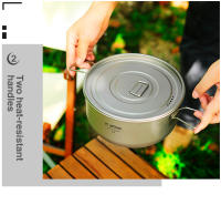Tiartisan Olla De Sopa De Titanio 2.1L Con Manija Plegable Gran Capacidad Para Camping Al Lightweight Con Tapa - details 5