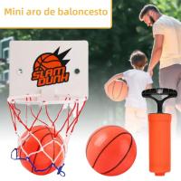 Anillo De Baloncesto Interior Para Niños Y Niñas Con 2 Bolas Juguetes De Ventosa Para Puerta Y Habitación Hoja De Repaso - details 0