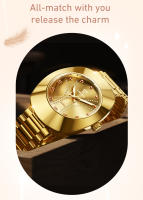 Reloj De Pulsera De Moda Para Mujeres Y Hombres Marca Japonesa Casual Reloj De Cuarzo Impermeable Acero Inoxidable Dorado - details 2