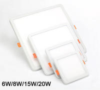 Lámpara De Panel LED Ultra Delgada Redonda/Cuadrada 6W 8W 15W 20W Aluminio Luz Baja Revestimiento De Techo Recubierto Ajustable Blanco AC 85-265V - details 2