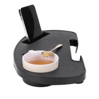 Mesa De Silla Clip on Con Ranura Para Móvil Multifuncional Para Jardín Patio Piscina Silla De Lounging Material ABS Negro - details 8