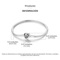Pulsera De Plata Esterlina 925 Para Mujer Con Encantos De Corazón Llave Clover De Cuatro Hojas Cadena De Serpiente Pulsera Original DIY Joyería - details 31