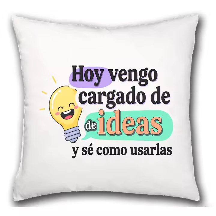 MERCHANDMANIA Cojín frase graciosa imaginacion mente ideas hogar comodo cussion - 1