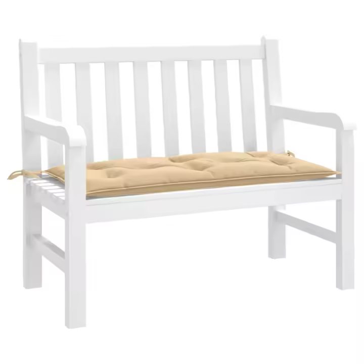 vidaXL Cojín para banco de jardín tela beige melange 100x50x7 cm - 1