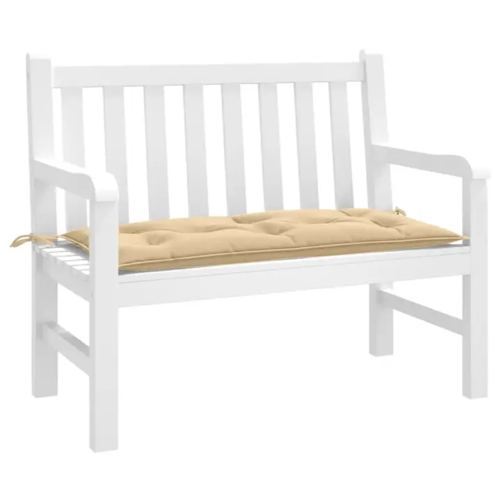 vidaXL Cojín para banco de jardín tela beige melange 100x50x7 cm - 1