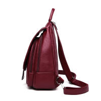 Mochila Multifuncional De Cuero Para Mujer Casual Para Niñas Y Adolescentes Escuela Viaje Bolsa Pequeña Capacidad Inferior a 20 Litros - details 8