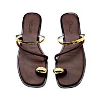 Calzados soraia, Sandalias Planas de Mujer con anillo dorado y Detalles Metálicos, Estilo Minimalista con Tira Dedo, Diseño Elegante para Verano, Perfectas para Playa, Paseos o Eventos Casuales ✅ Entrega 24/72h a España (península) Playa Metal Playa Playa - details 5