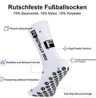 Calcetines de fútbol para hombre pack de 4 pares en color blanco o pack de 4 pares blancos y 2 pares negros - details 5