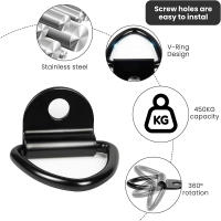 Anillos De Acero Inoxidable Para Atar Carga Accesorios Para Coches Camiones Remolques RV Barcos 5/10pcs Forma Redonda - details 5