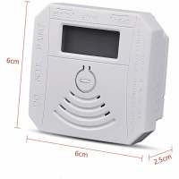 BIT Detectores de gas Detectores combinados de monóxido de carbono Detectores de monóxido de carbono alimentados por pilas con pantalla LED Flash Alarmas acústicas Modo de aviso acústico - Blanco - details 1