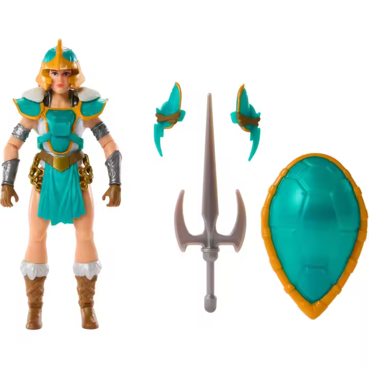 Masters of the Universe MOTU Turtles of Grayskull Teela, Figura de acción con accesorios de batalla, inspirado en las Tortugas Ninja, juguete regalo para niños y niñas - 1