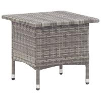 vidaXL Mesita de centro de ratán sintético 50x50x47 cm en color Negro/Gris/Marrón | estructura resistente ideal para salón dormitorio o estudio - details 1