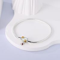 Pulsera De Plata 925 Para Mujer Con Cierre Original Y Cadena De Serpiente Adecuada Para Colgar Charm Brillo Zirconia Pulsera Clásica Para Fiestas - details 68