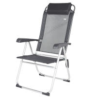 Aktive - Silla de camping plegable con respaldo reclinable 5 posiciones, 44x55x101 cm, fabricada de aluminio y textileno, con cojín y topes antivuelco, máx. 110 kg, sillas de playa, sillas plegables, accesorios verano - details 0