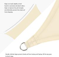 Toldo Vela de Sombra para Patio 3x4, Toldo para Terraza de Jardín Exterior con Cuerda, Impermeable y Protección contra Rayos UV - Rectangular 3x4 M, Beige - details 2