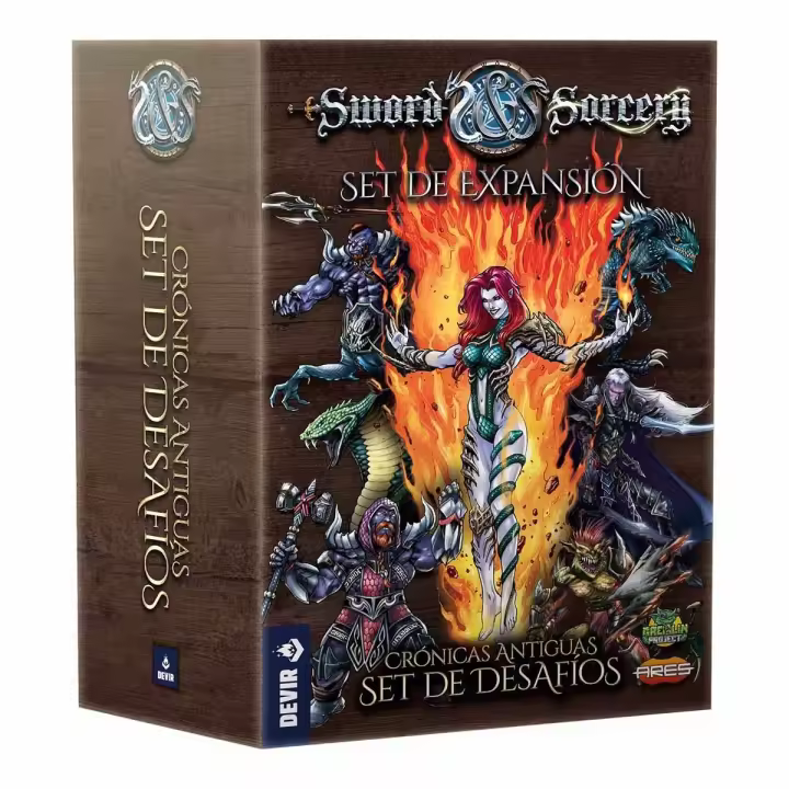 SWORD AND SORCERY CRONICAS ANTIGUAS: SET DE DESAFIOS. Juego de mesa emocionante y divertido, ideal para disfrutar con amigos y familia. Estrategia, creatividad y entretenimiento en cada partida. - 1
