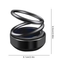 Aromaterapia Para Coche Decoración Solar Rotatorio Refrescante Doble Anillo Creativo Adorno Para Interior De Coche Accesorios - details 6