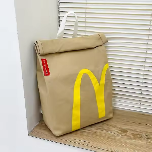 Realist Mcdonalds Backpack/Messenger Side Bag - Fast Food Gift Student Leisure DB Double shoulder bag - 1