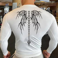 Camiseta De Compresión Para Hombre Y2K Rash Guard Quick Dry Fitness Running Gym Sport Rashgard Verano SPF50+ Polyester O-Neck - details 10