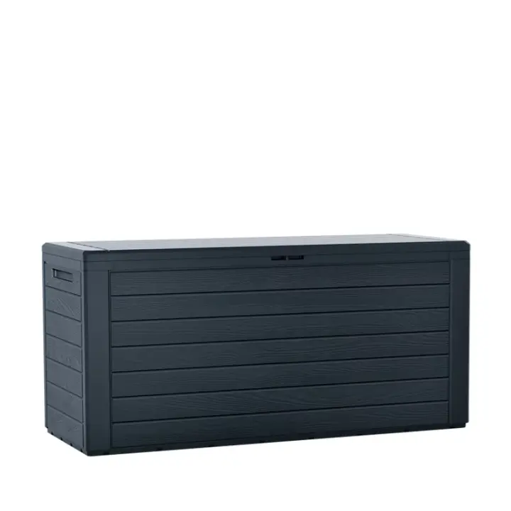 KG KITGARDEN - Arcón Multiusos de Exterior, Capacidad 280L, 55x116x43.3cm, Gris Antracita - MULTISTORAGEBOX - 1