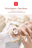 Reloj De Mujer OLEVS Elegante Y Moderno Con Forma De Rombo Resistente Al Agua De Cuarzo Con Correa De Acero Inoxidable Y Espejo Original Fecha - details 10