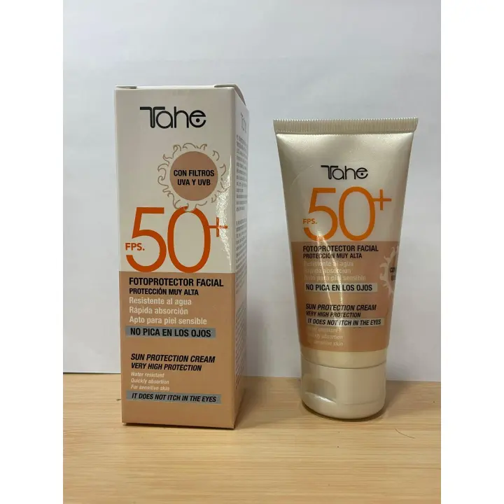 Protector Solar Facial Tahe SPF 50+ para Pieles Sensibles - Resistente Al Agua - Crema Solar Bloqueador - 50ml - 1