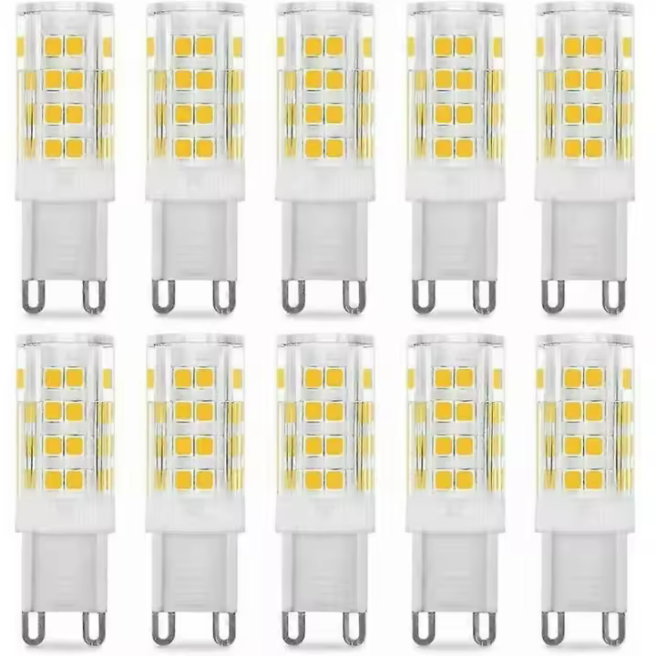 Bomba LED G9 5W, Equivalente a 40W, Blanco cálido 3000K, 220-240V, Ángulo de haz 360, paquete de 10, Sumidero - 1