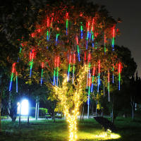 Luces De Lluvia De Meteoros LED Impermeables Para Decoración De Navidad Y Fiestas Cadenas De Luz De Hidrocalor 30CM Para Patio - details 12