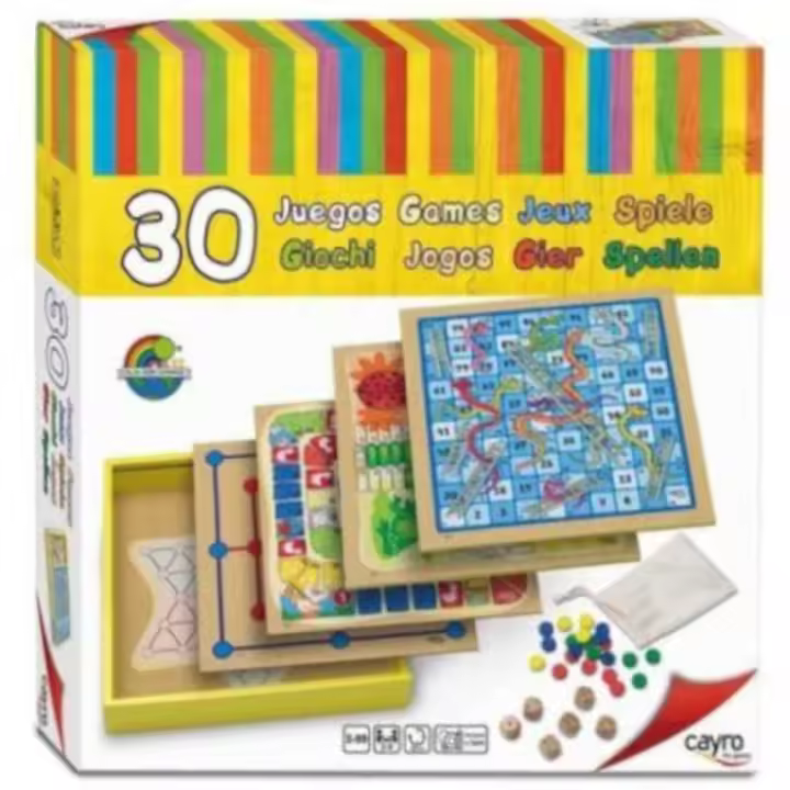 Juego de Mesa de 30 Juegos en Madera Cayro - 1