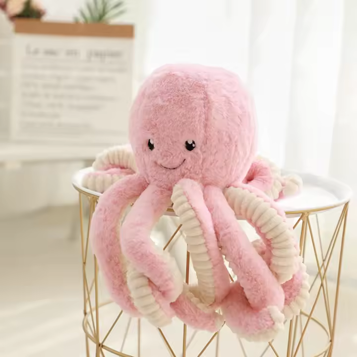 Peluche De Octopus Simulación Colgante Juguetes De Animal Suaves Dolly De Octopus Kawaii Para Decoración Del Hogar Y Regalo De Cumpleaños Para Niños - 1