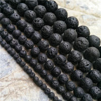 Talares De Lava Natural Grade a En Tamaños 4/6/8/10/12mm Para Fabricación De Joyas Negros Redondos Volcánicos Para DIY Pulseras Y Aretes - details 5