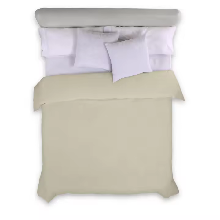 FUNDA NORDICA color piedra - Cama de 90 (1 pieza) - 100% algodón - 144 hilos. Gramage: 115 - Fijalo - 1