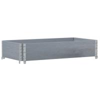 vidaXL Jardinera de madera maciza de pino 100x50 cm Color Marrón,  Negro,  Gris y mas - details 0