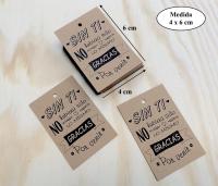 50 tarjetas de agradecimiento para detalles de invitados de boda comuniones bautizo tarjetas kraft con mensaje Sin ti no hubiera sido lo mismo Gracias por venir medida de 4 x 6 cm - details 1