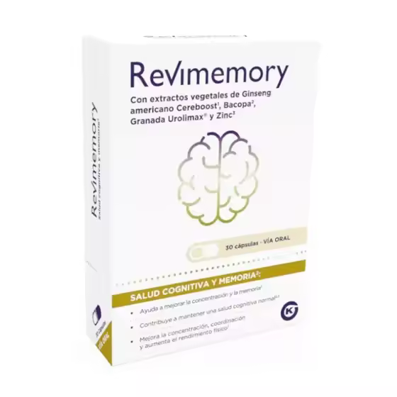 REVIMEMORY CON GINSENG AMERICANO, SALUD GOGNITIVA Y MEMORIA 30 CAPS - 1