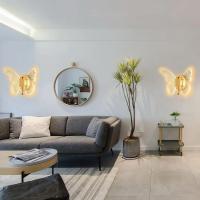 Lámpara De Pared Mariposa Luces Modernas Minimalistas Nórdicas Para Sala De Estar Dormitorio Pasillo LED Iluminación Interior - details 4