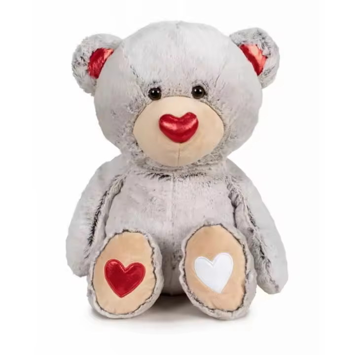 PELUCHE OSO 54CM I LOVE YOU GRIS DE FAMOSA - 1